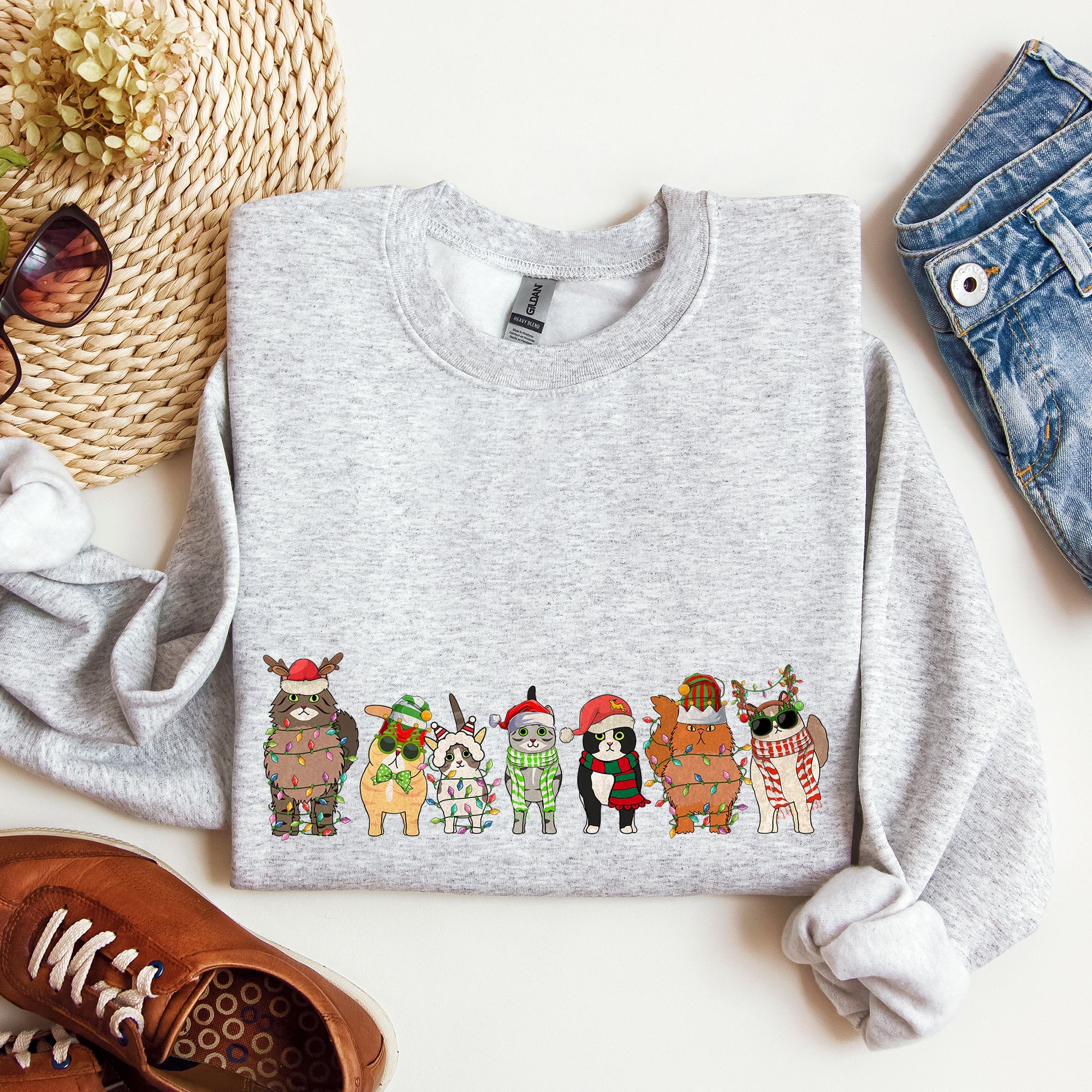 Christmas Cats Santa Pals For Cat Lovers And Pet Owners Celebrating The Holiday Season Cozy Festive Sweatshirt
