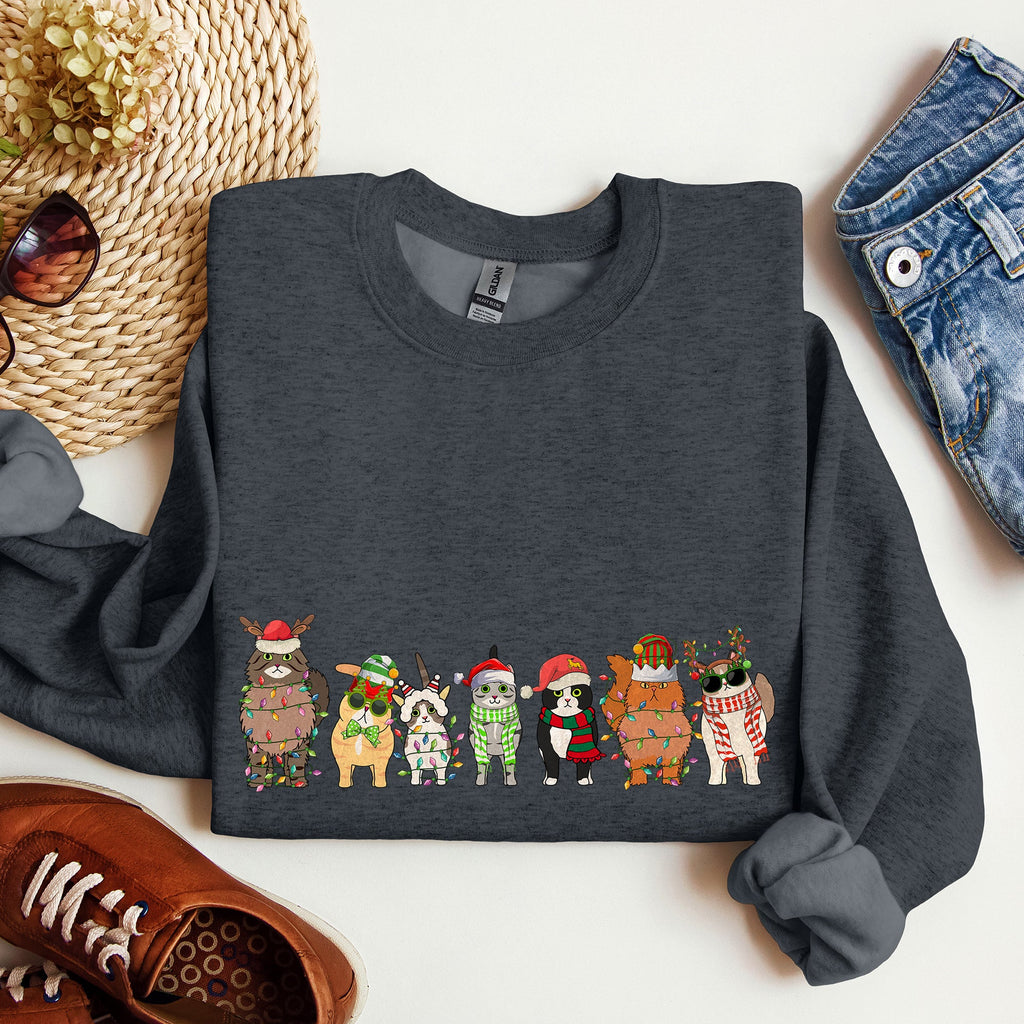 Christmas Cats Santa Pals For Cat Lovers And Pet Owners Celebrating The Holiday Season Cozy Festive Sweatshirt
