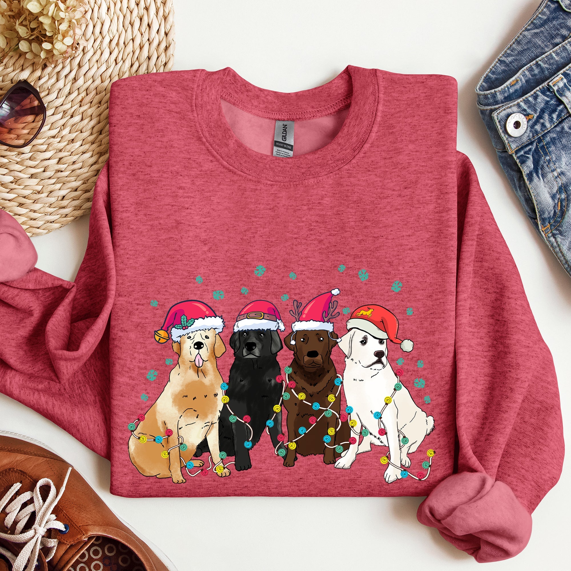 Christmas Dogs Labrador Santa Claus For Dog Lovers And Pet Parents Festive Seasonal Sweatshirt
