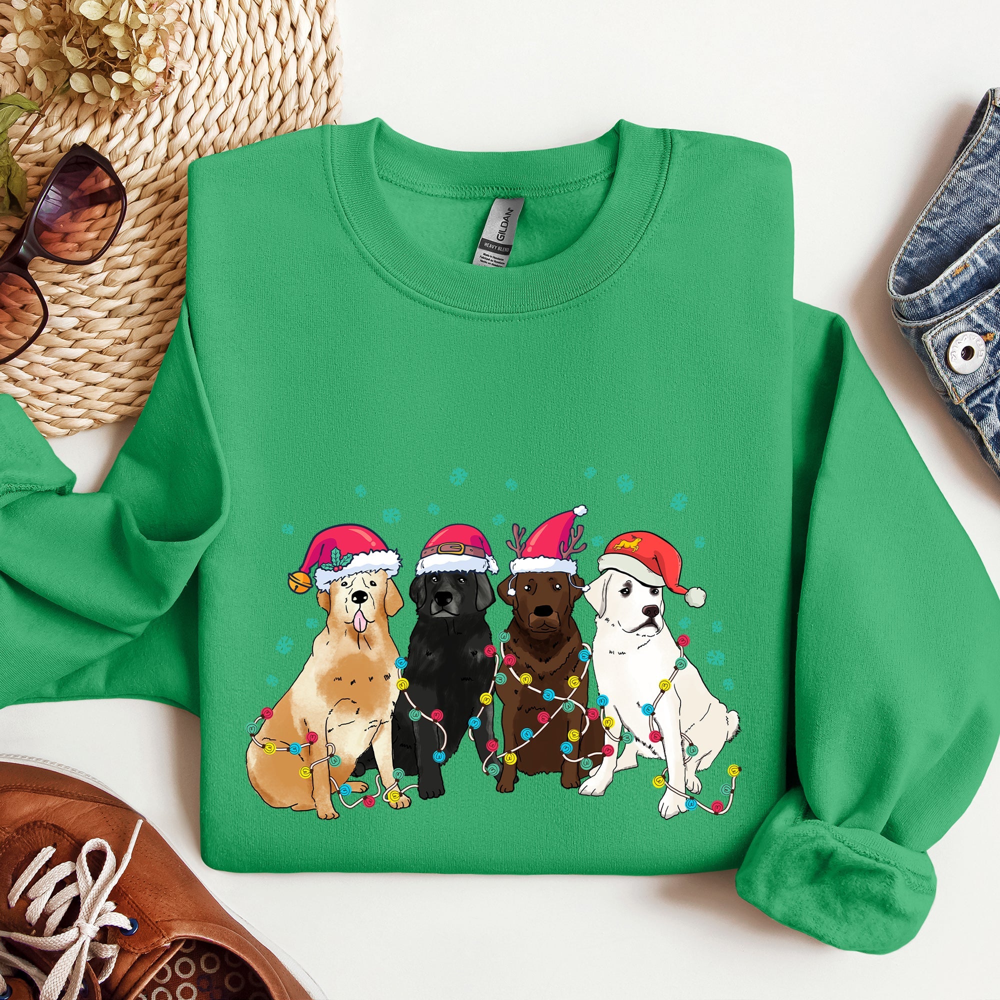 Christmas Dogs Labrador Santa Claus For Dog Lovers And Pet Parents Festive Seasonal Sweatshirt