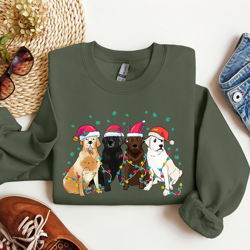 Christmas Dogs Labrador Santa Claus For Dog Lovers And Pet Parents Festive Seasonal Sweatshirt