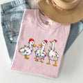 Christmas Ducks, Farm Animals, Santa, Winter, Snow, Xmas Scene Comfort Colors Tee