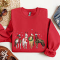 Christmas Horses Horse Lovers Santa Holiday Cheer Collection Official Sweatshirt