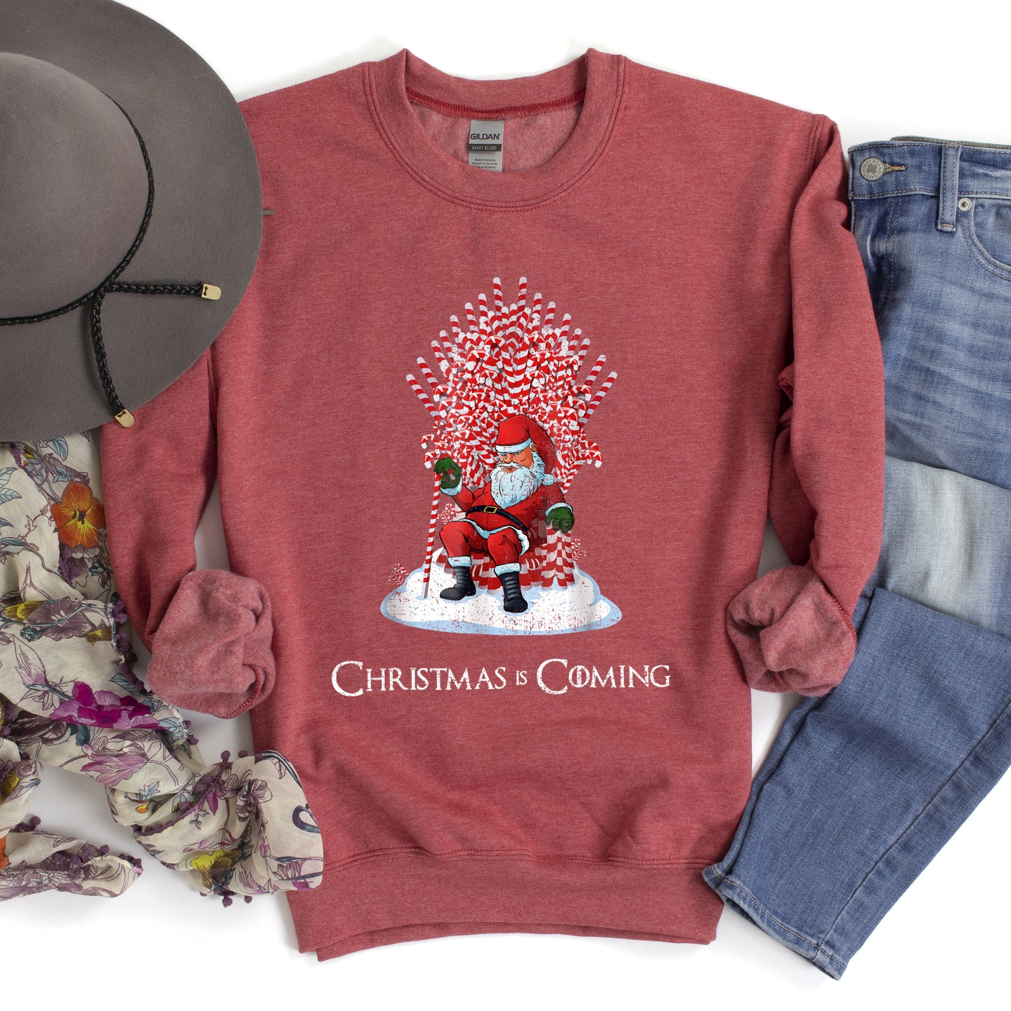 Christmas Is Coming Santa Throne Game Holiday Countdown Edition Sweatshirt