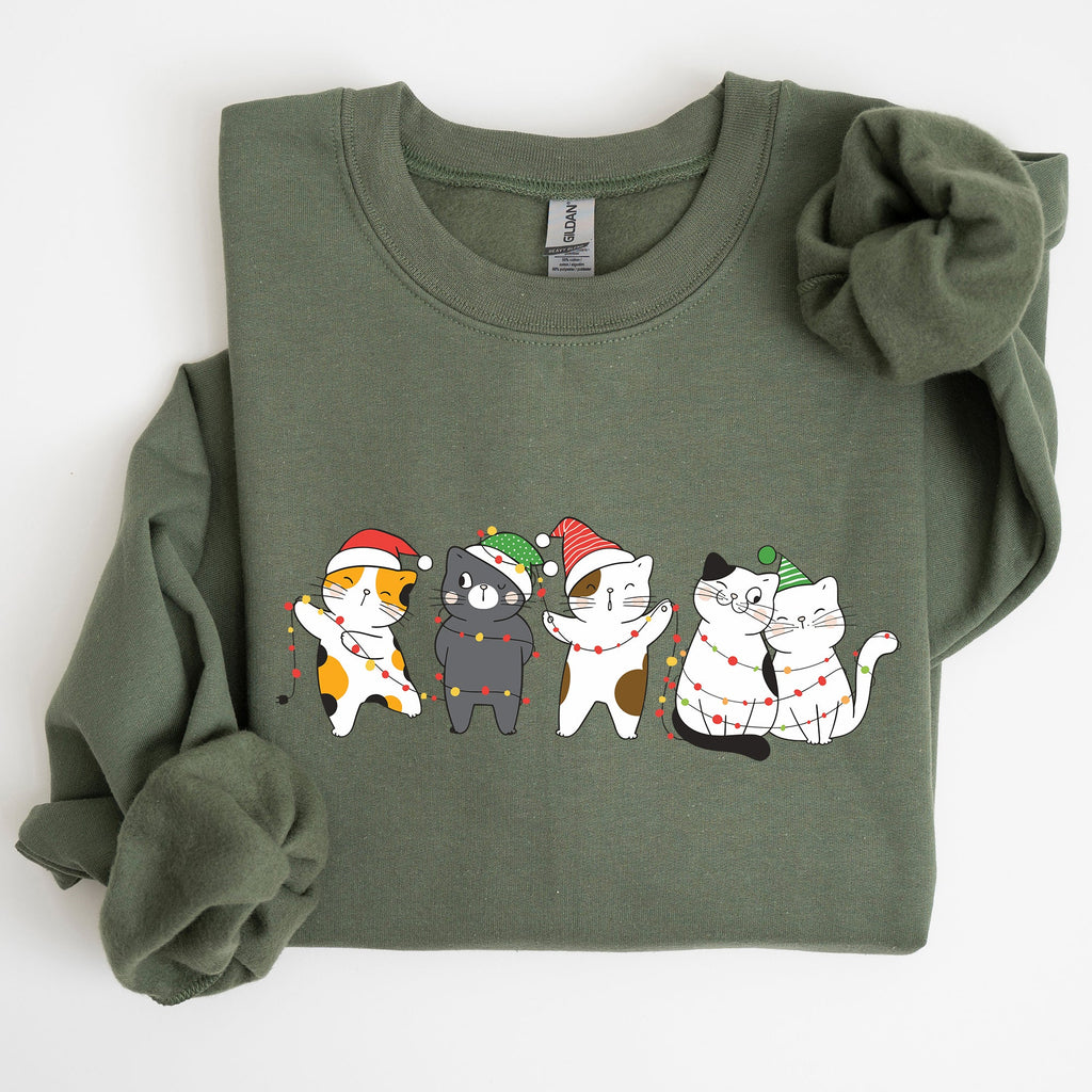 Christmas Party Cats Santa Cat Lover Cozy Festive Warm Comfort Lifestyle Sweatshirt
