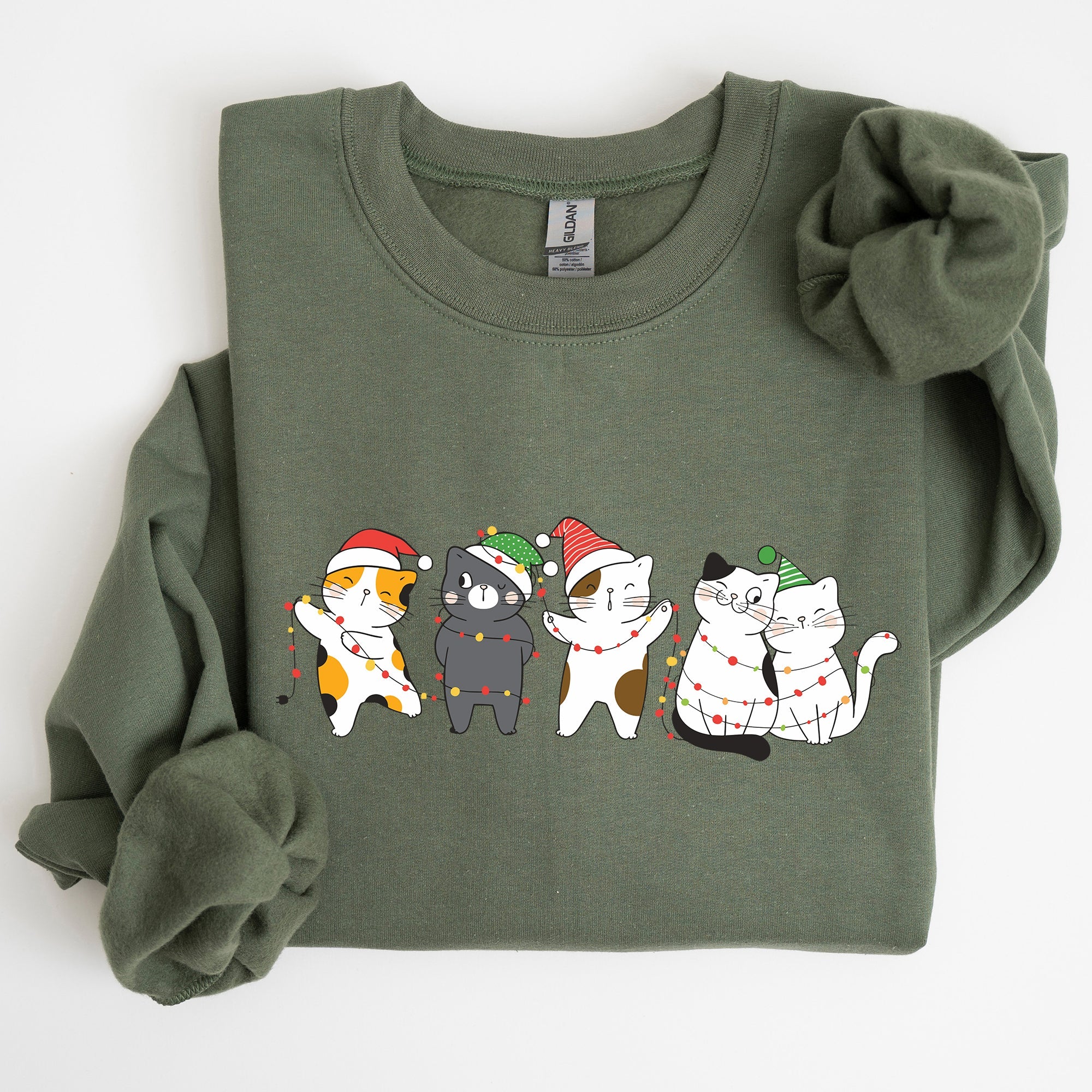 Christmas Party Cats Santa Cat Lover Cozy Festive Warm Comfort Lifestyle Sweatshirt