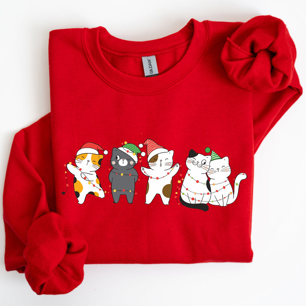 Christmas Party Cats Santa Cat Lover Cozy Festive Warm Comfort Lifestyle Sweatshirt