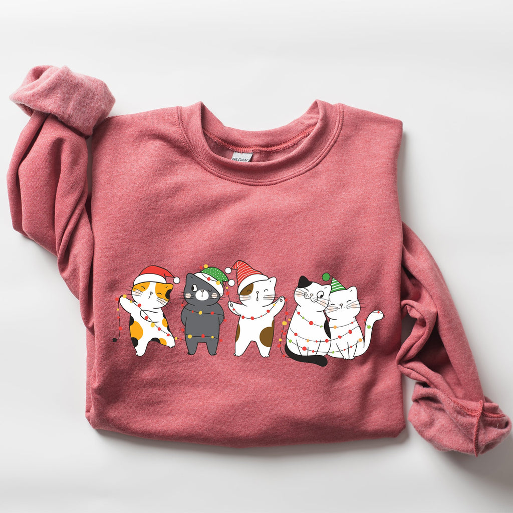 Christmas Party Cats Santa Cat Lover Cozy Festive Warm Comfort Lifestyle Sweatshirt
