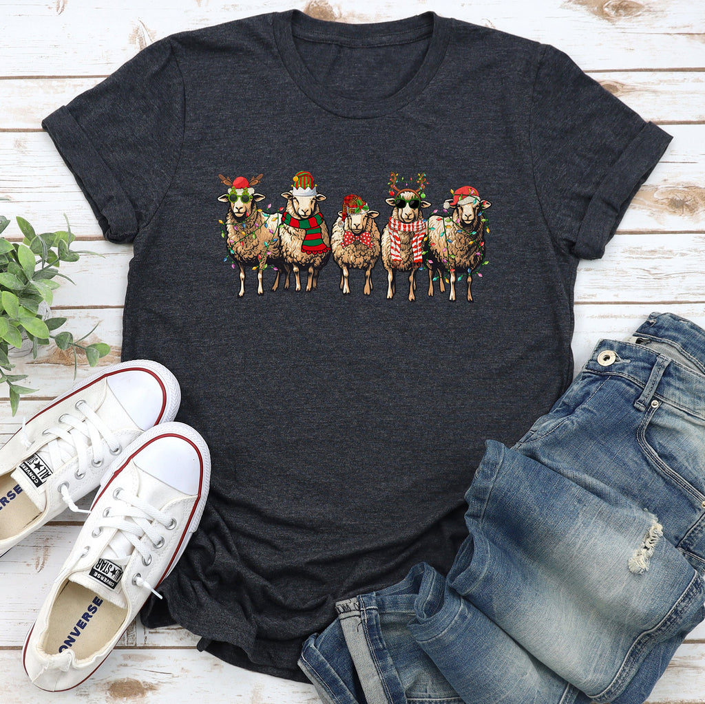 Christmas Sheep Santa Farm Life Lovers Edition For Sheep Enthusiasts And Holiday Decor Fans Graphic Tee