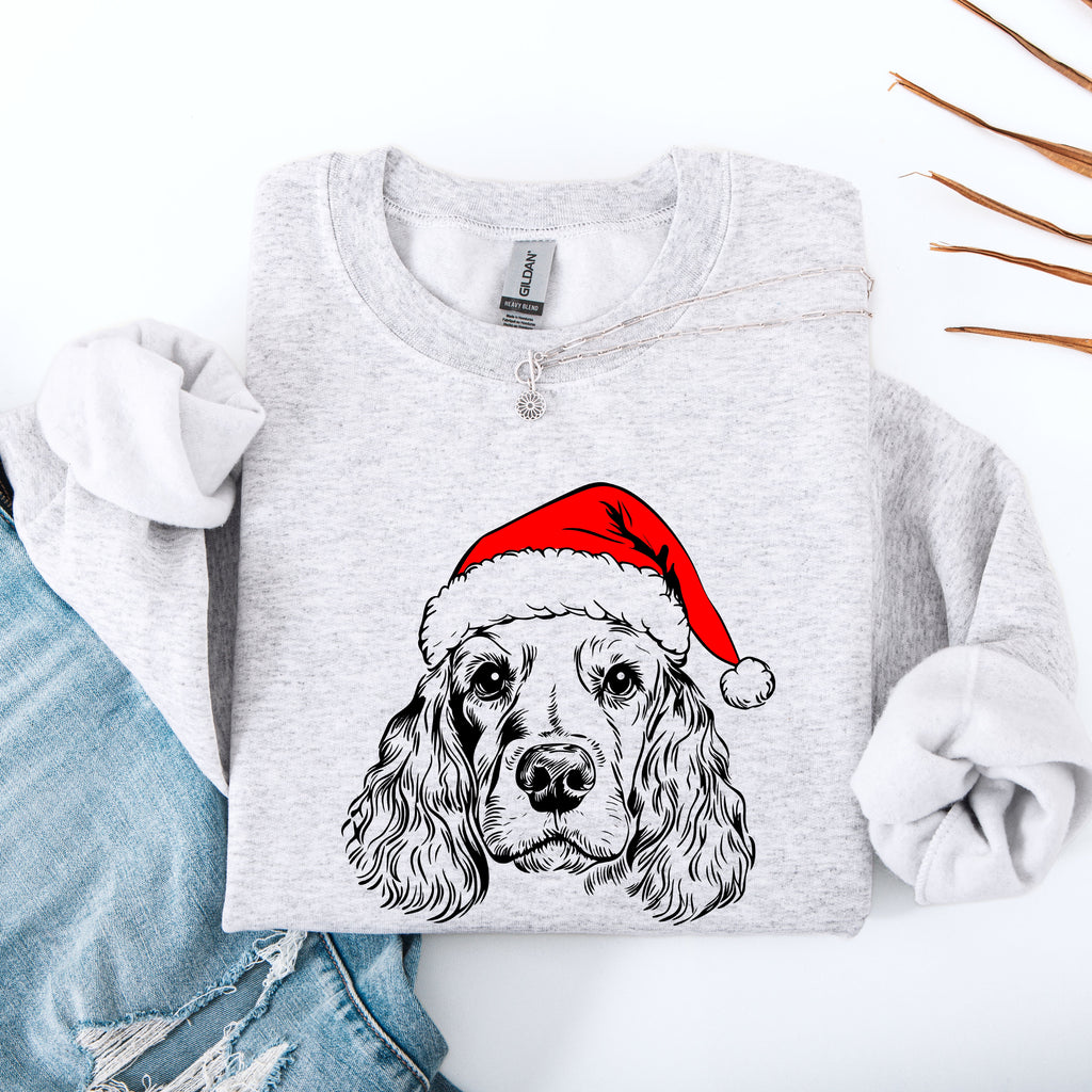 Charming Cocker Spaniel Portrait Silhouette For Dog Lovers Everywhere Graphic Sweatshirt