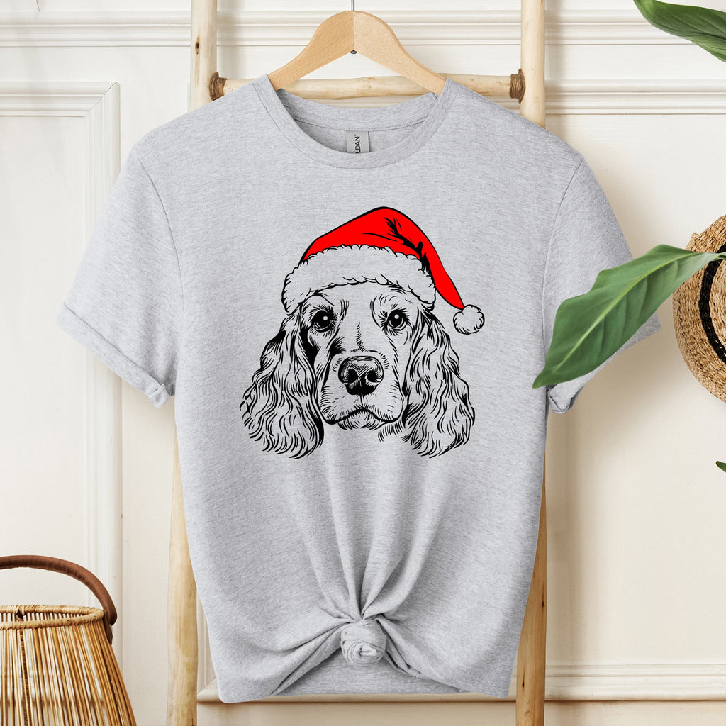 Cocker Spaniel Santa Christmas Paws Dog Lover Festive Holiday Edition Premium Collectible Comfort Colors Tee
