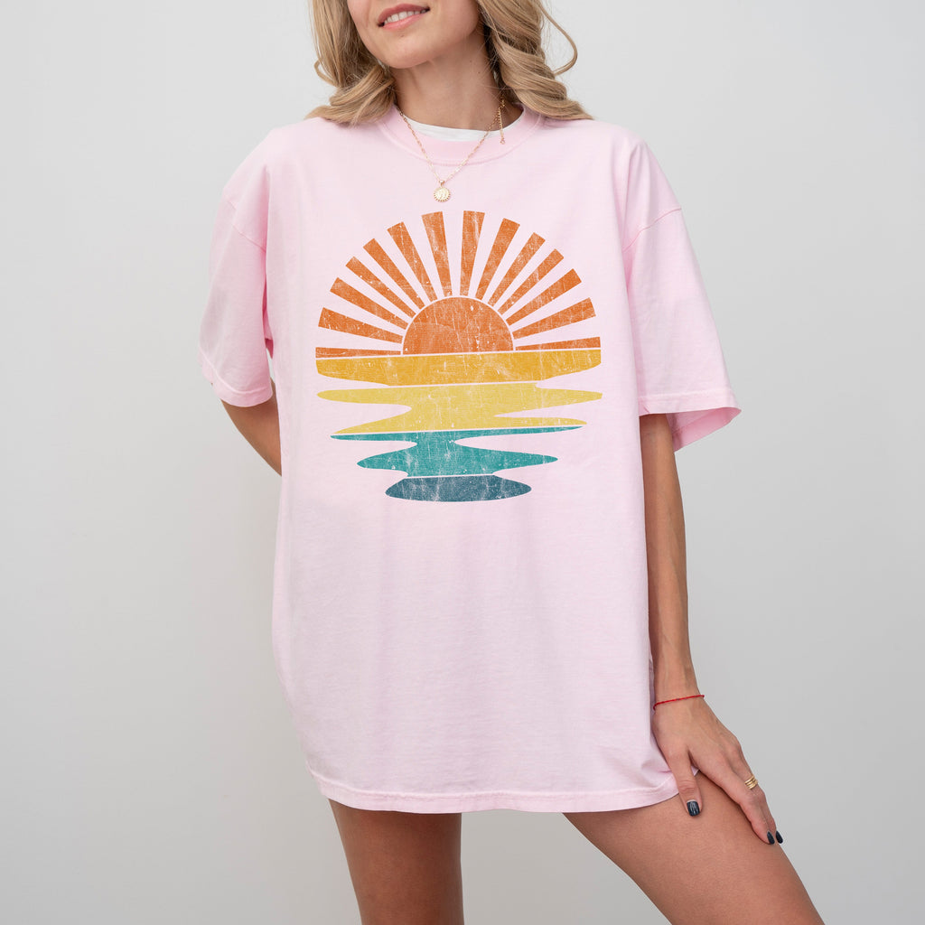 Colorful Beach Sunset, Summer Vibes, California Dreaming, Vacation, Hot Girl Summer Comfort Colors Tee