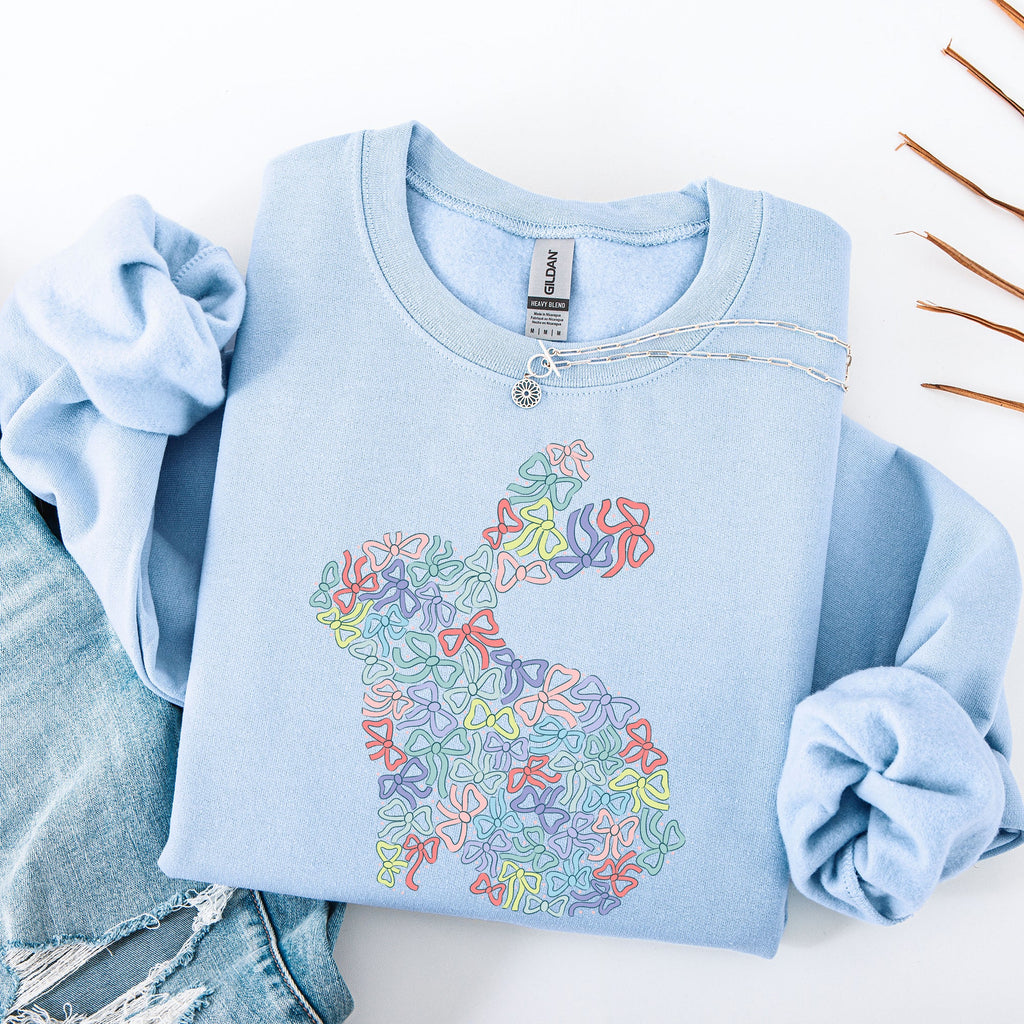 Colorful Bows Easter Bunny Jesus Rabbit Holiday Celebration Keepsake Edition Sweatshirt