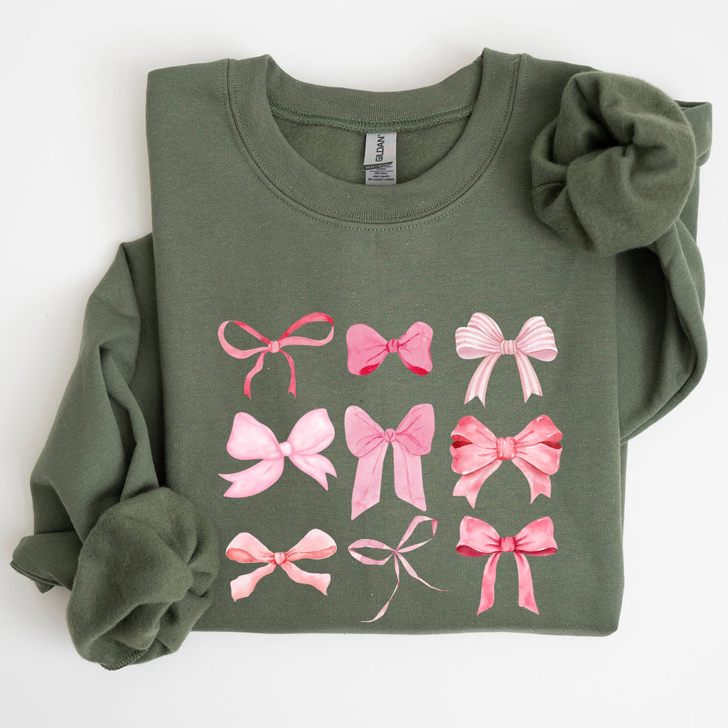 Coquette Pink Bows Trend Girly Soft Girl Era Cozy Luxe Everyday Streetwear Sweatshirt