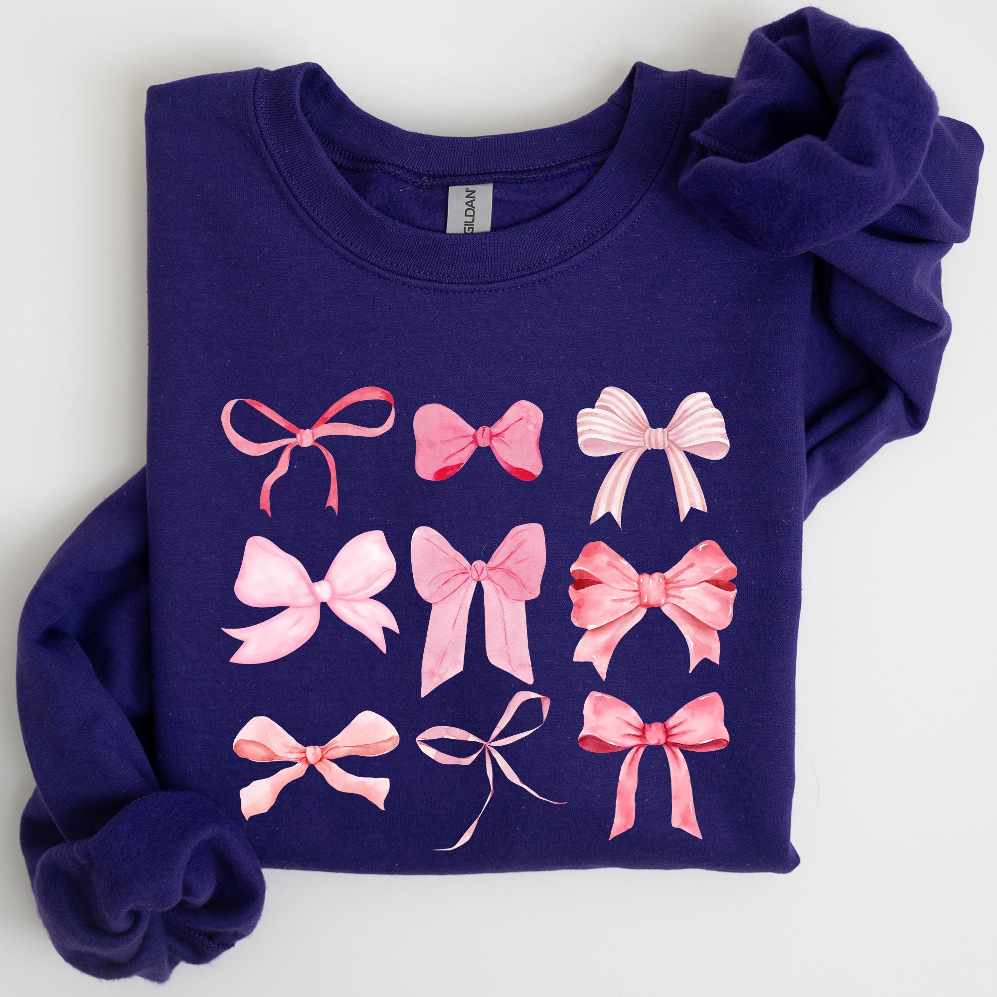 Coquette Pink Bows Trend Girly Soft Girl Era Cozy Luxe Everyday Streetwear Sweatshirt