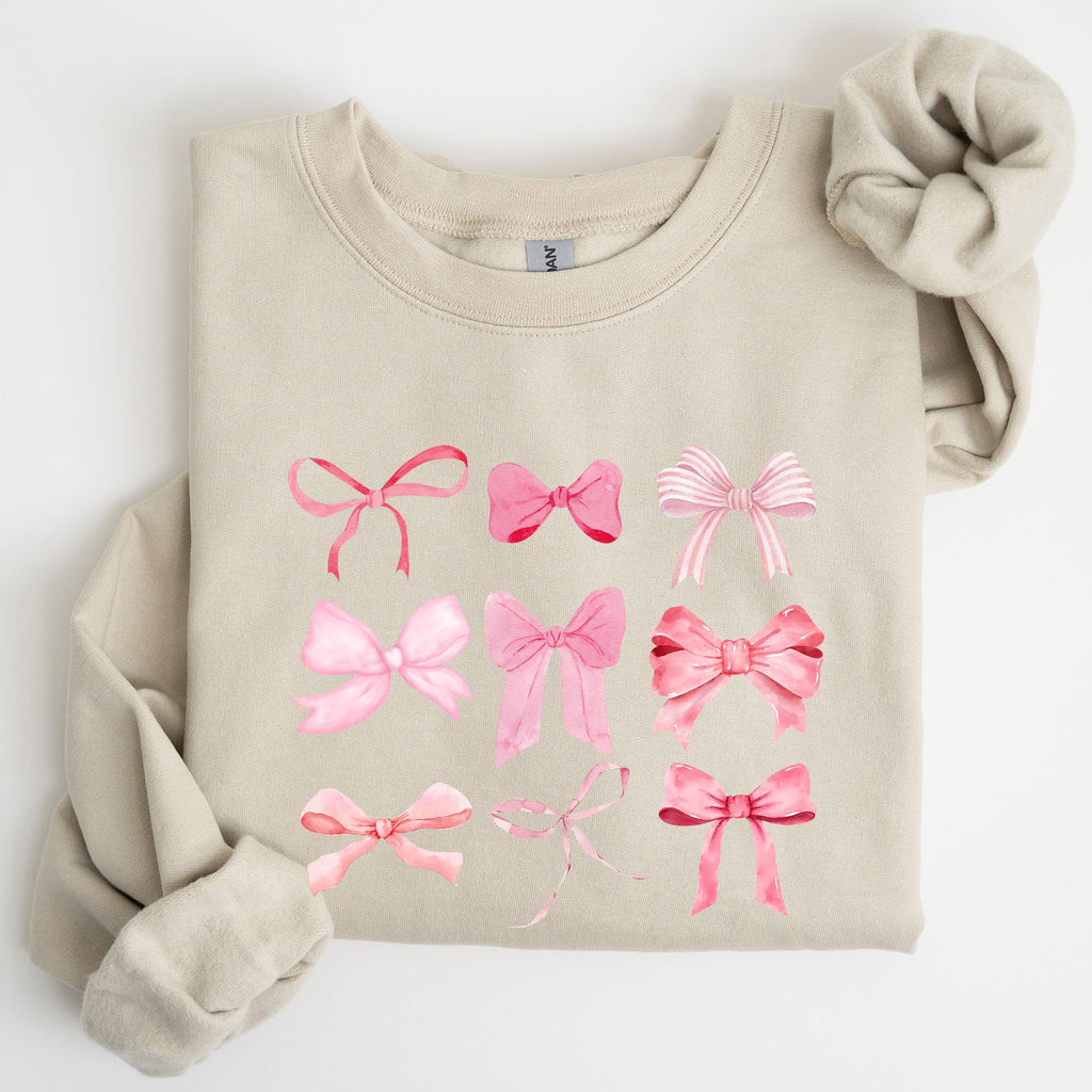 Coquette Pink Bows Trend Girly Soft Girl Era Cozy Luxe Everyday Streetwear Sweatshirt