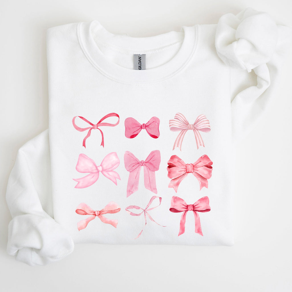 Coquette Pink Bows Trend Girly Soft Girl Era Cozy Luxe Everyday Streetwear Sweatshirt