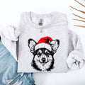 Corgi Dog Lover Cartoon Portrait With Paw Prints And Playful Breed Pride Sweatshirt