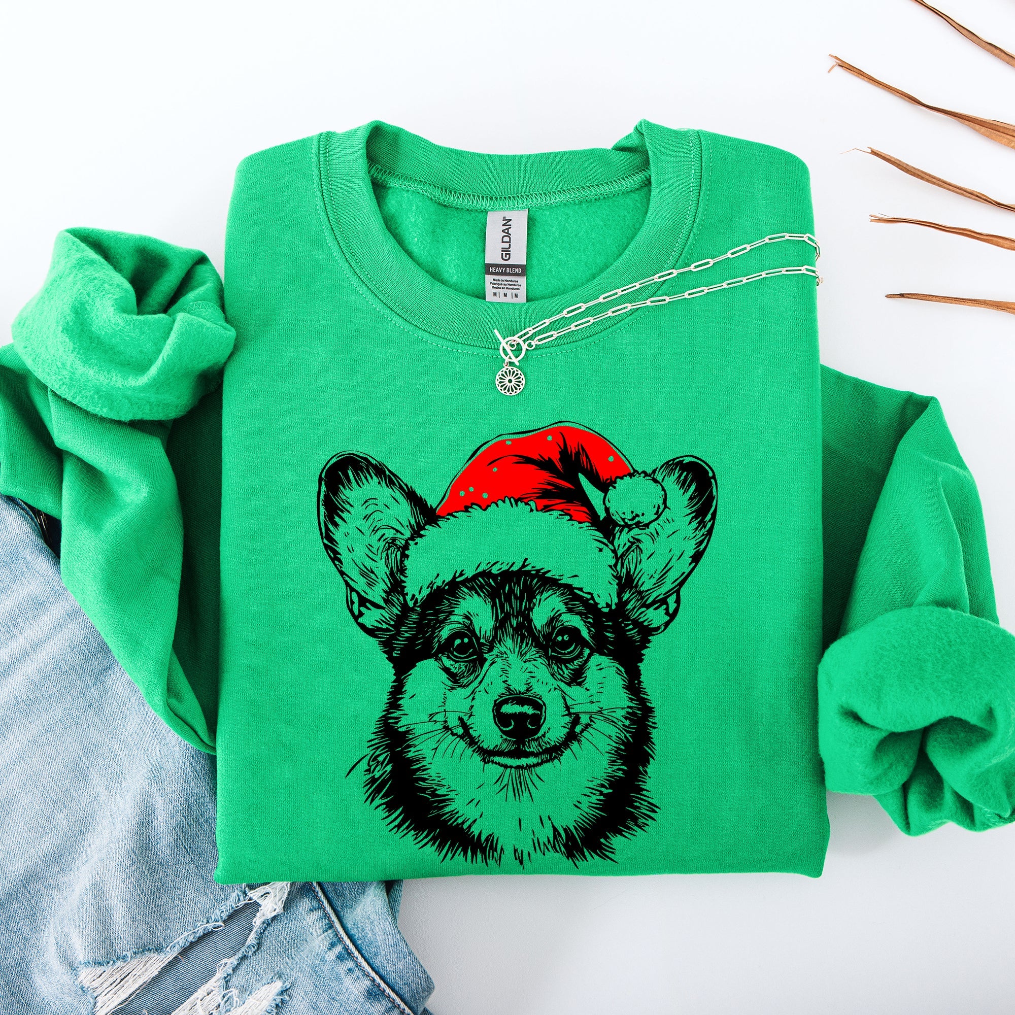 Corgi Santa Christmas Cheer For Dog Lovers And Pet Parents Festive Holiday Themed Sweatshirt
