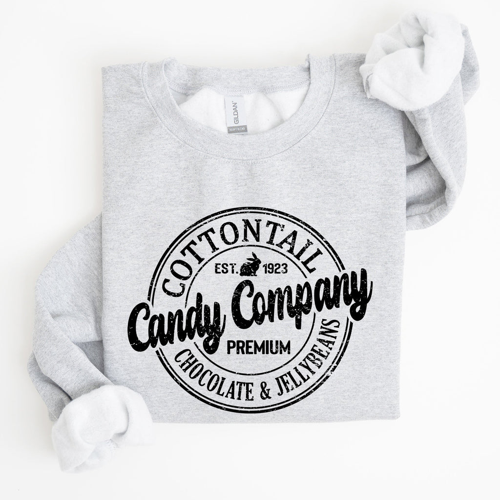 Cottontail Candy Company Retro Sign Easter Vintage Graphic Illustration Sweatshirt