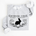 Cottontail Farms Candy Company Retro Sign Easter Candy Shop Display Vintage Style Sweatshirt