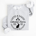 Cottontail Farms Easter Coffee And Bakery Retro Sign Vintage Holiday Theme Sweatshirt