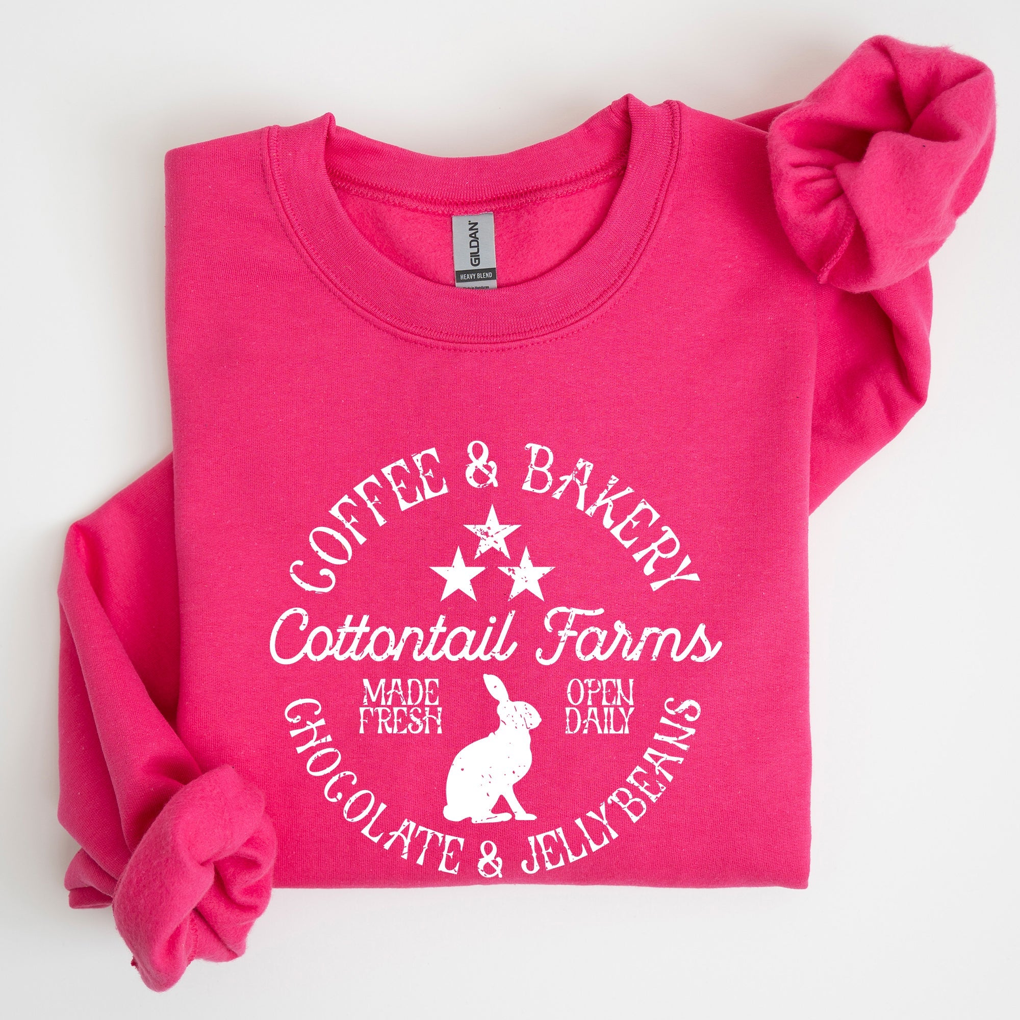 Cottontail Farms Easter Coffee And Bakery Retro Sign Vintage Holiday Theme Sweatshirt