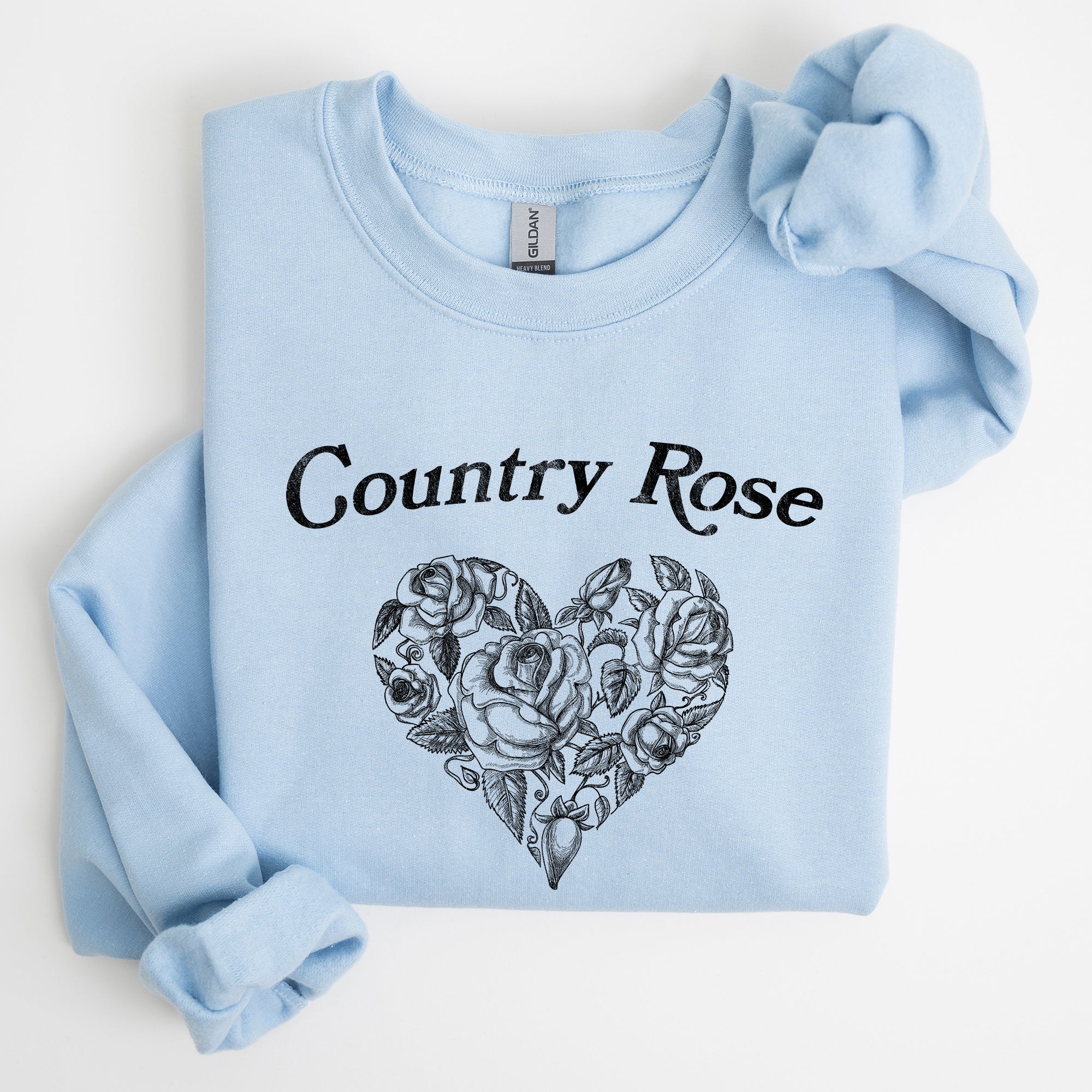Country Rose Heart Cowgirl Cowboy Western Rustic Heritage Celebration Edition Sweatshirt
