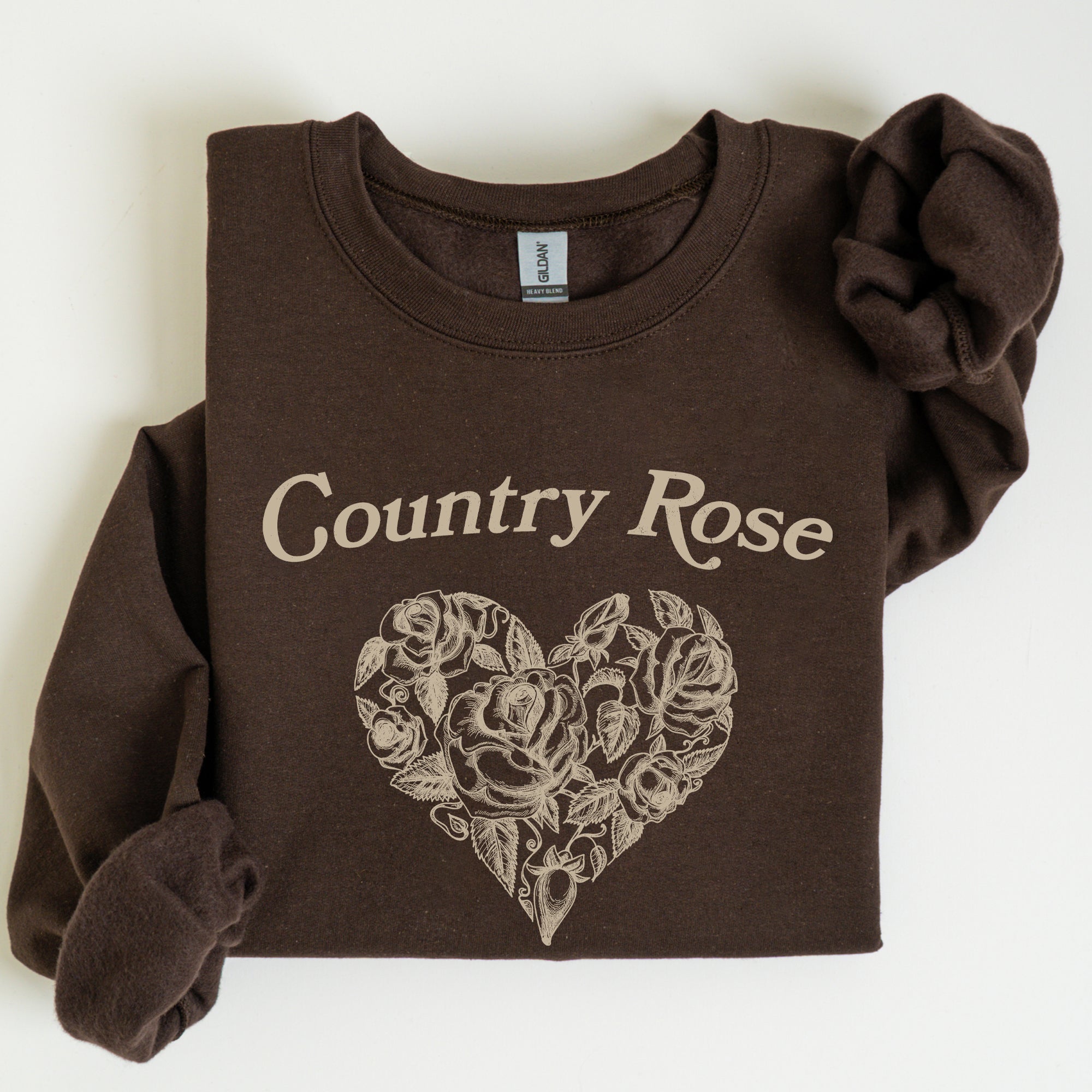 Country Rose Heart Cowgirl Cowboy Western Rustic Heritage Celebration Edition Sweatshirt