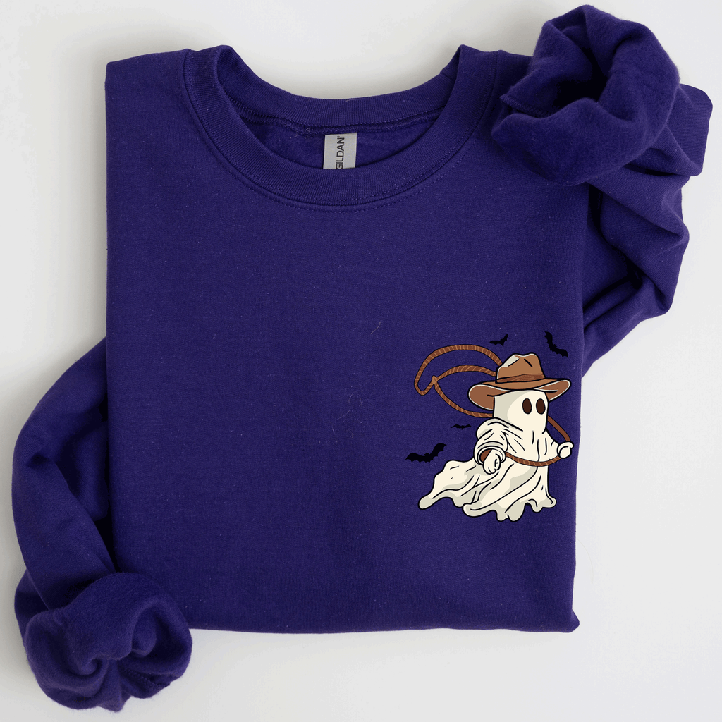 Cowboy Ghost Lasso Halloween Western Vintage Inspired Graphic Retro Iconic Sweatshirt