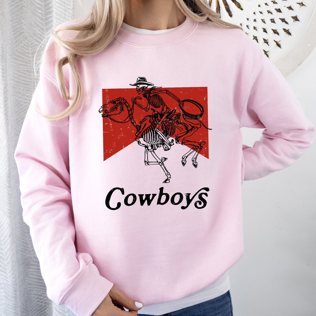Cowboy Killer Skeleton Horse Cowgirl Western Graphic Limited Edition Premium Sweatshirt