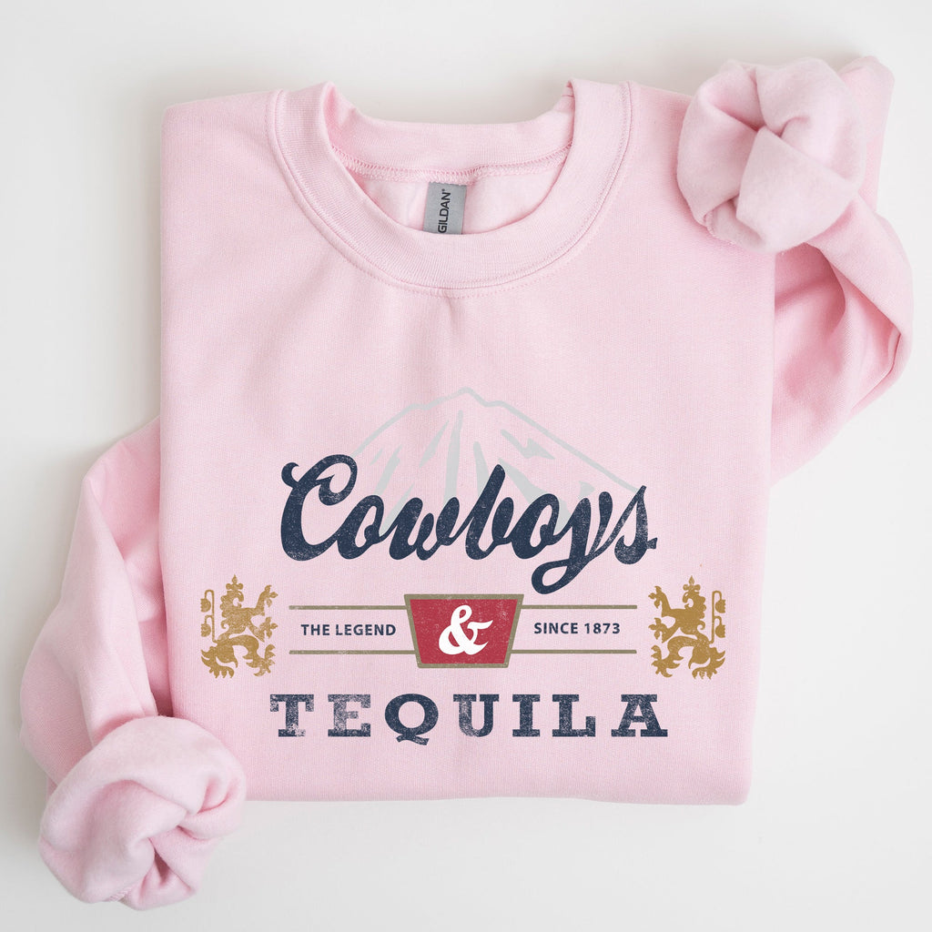 Cowboys And Tequila Retro Beer Vintage Cowboy Wild West Cozy Graphic Vintage Edition Sweatshirt