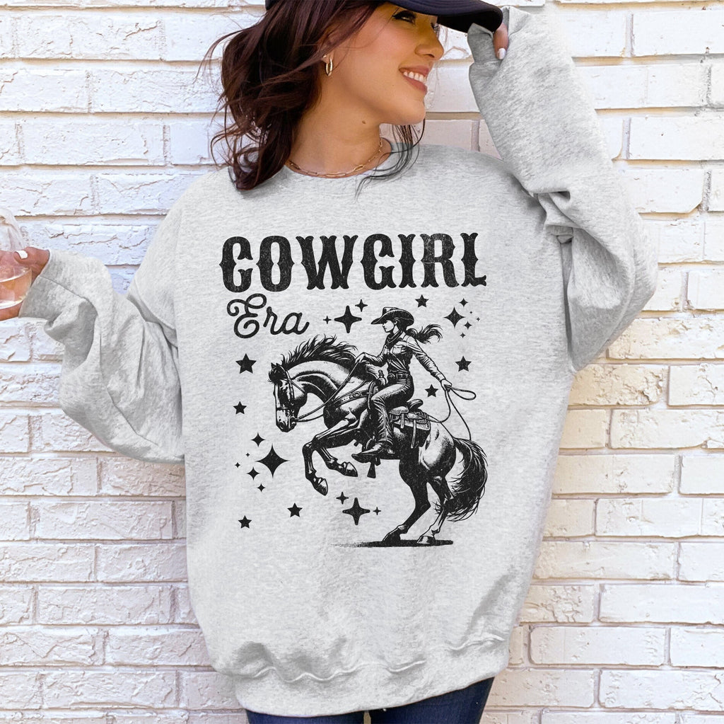 Cowgirl Era Inspiration Featuring Horse And Stars In A Retro Western Country Vibe Sweatshirt
