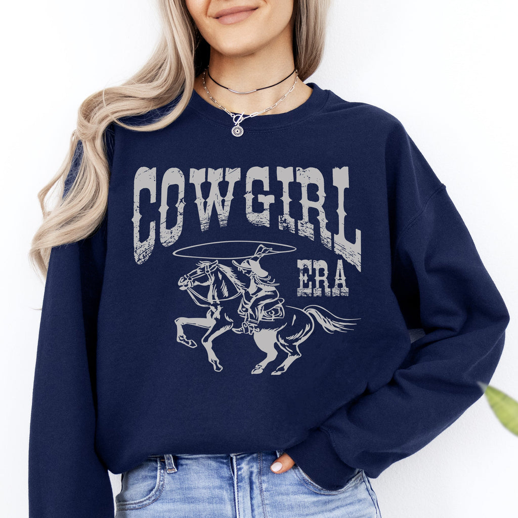 Cowgirl Era Rodeo Western Country Horse Graphic Heritage Inspired Statement Sweatshirt