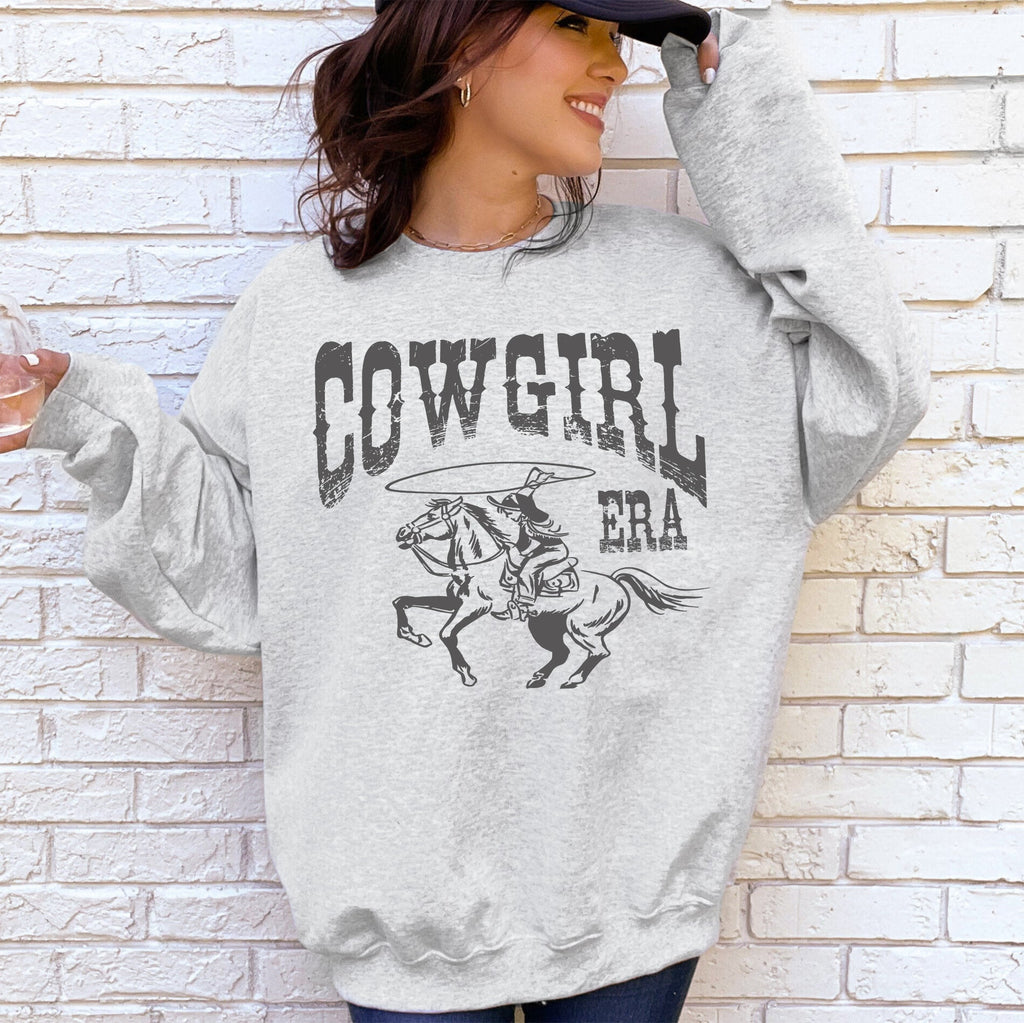 Cowgirl Era Rodeo Western Country Horse Graphic Heritage Inspired Statement Sweatshirt