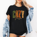 Cozy Season Fall Vibes Retro Varsity Autumn Pumpkin Limited Edition Collection Graphic Tee