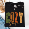 Cozy Season Fall Vibes Retro Varsity Autumn Pumpkin Comfort Colors Tee