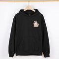 Cute Ghost Coquette Ribbon Faux Glitter Halloween Vintage Inspired Cozy Nighttime Charm Pocket Hoodie