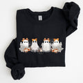 Cute Ghosts Lace Halloween Girly Coquette Bow Ribbon Spooky Charm Print Sweatshirt