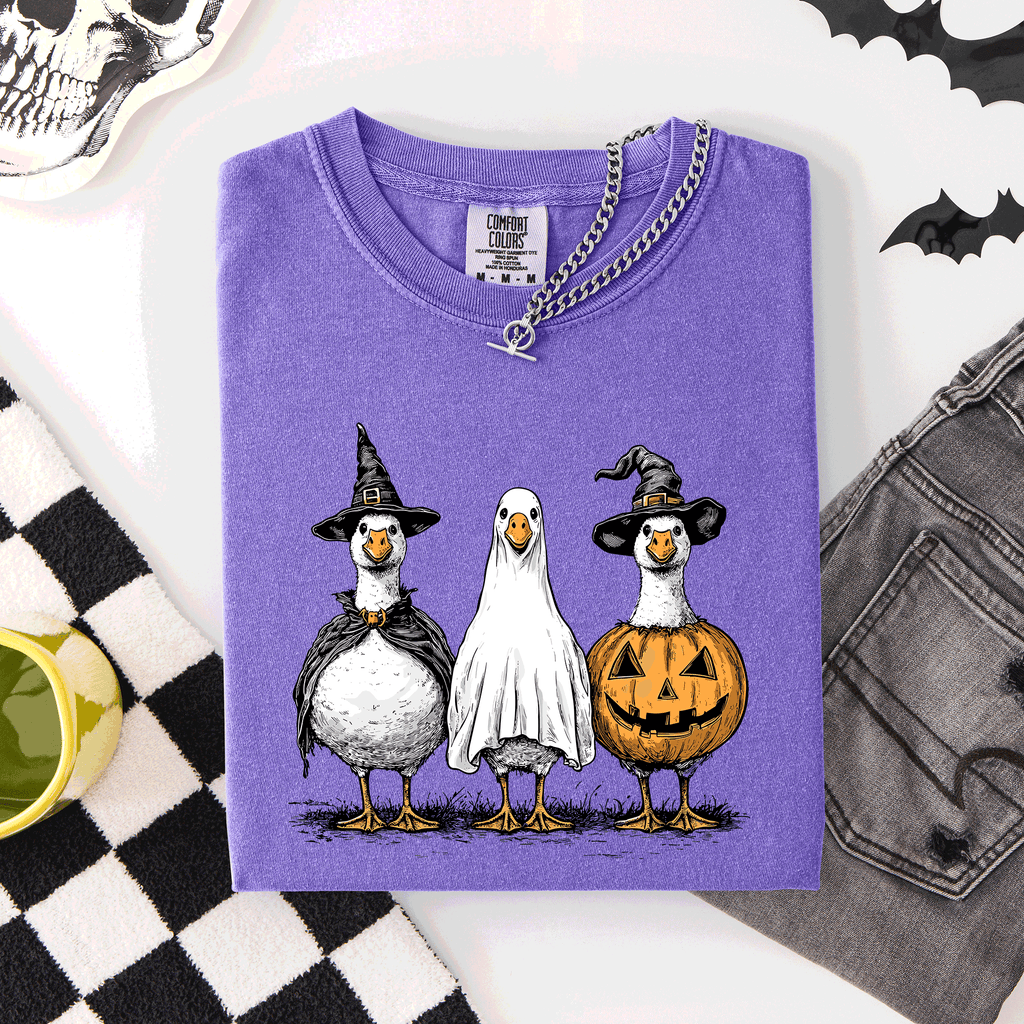 Cute Halloween Geese Spooky Season Parade Edition Limited Release Exclusive Comfort Colors Tee