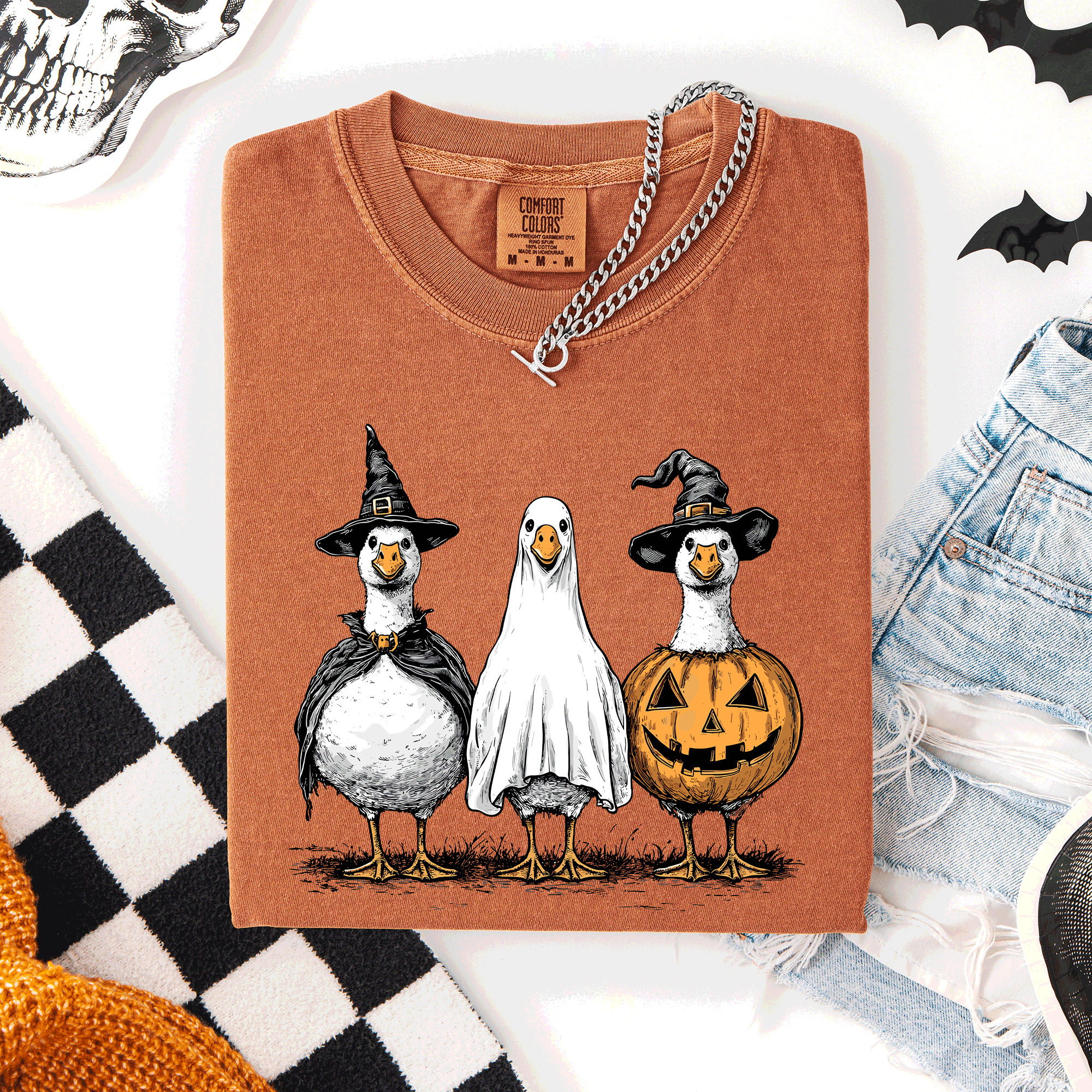Cute Halloween Geese Spooky Season Parade Edition Limited Release Exclusive Comfort Colors Tee