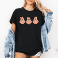 Halloween Ghosts Pattern Coquette Graphic Tee for Festive Halloween Fashion and Cozy Comfort