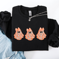 Cute Halloween Ghosts Pattern Coquette Cozy Autumn Nights Spooky Seasonal Print Collection Sweatshirt