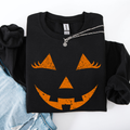Cute Jack O Lantern Halloween Seasonal Limited Edition Cozy Pumpkin Face Sweatshirt