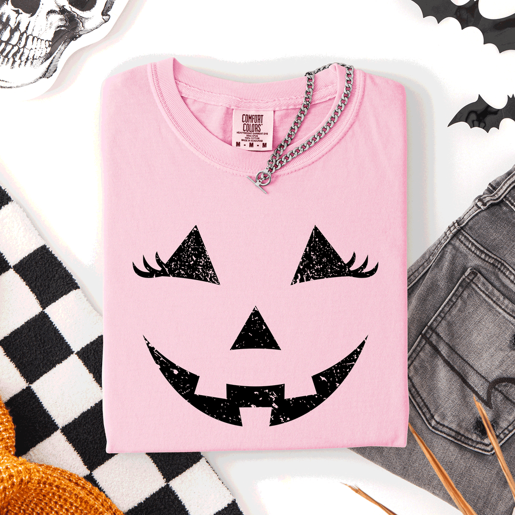 Jack O Lantern Halloween Cute Night Scene With A Playful Carved Pumpkin And Spooky Festive Vibes For Autumn Nights Comfort Colors Tee
