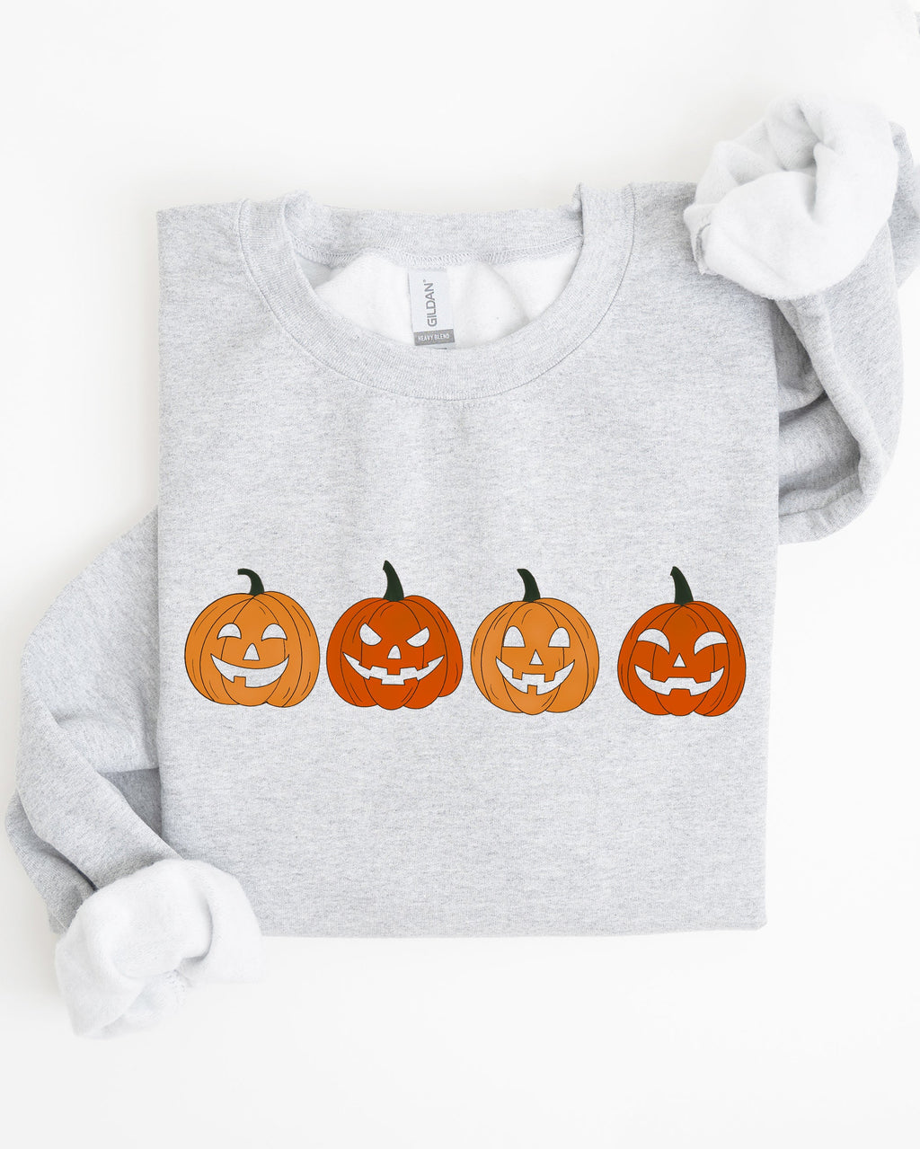Cute Mini Pumpkins Jack-O-Lanterns Retro Halloween Fall Autumn Harvest Cozy Nostalgic Seasonal Sweatshirt