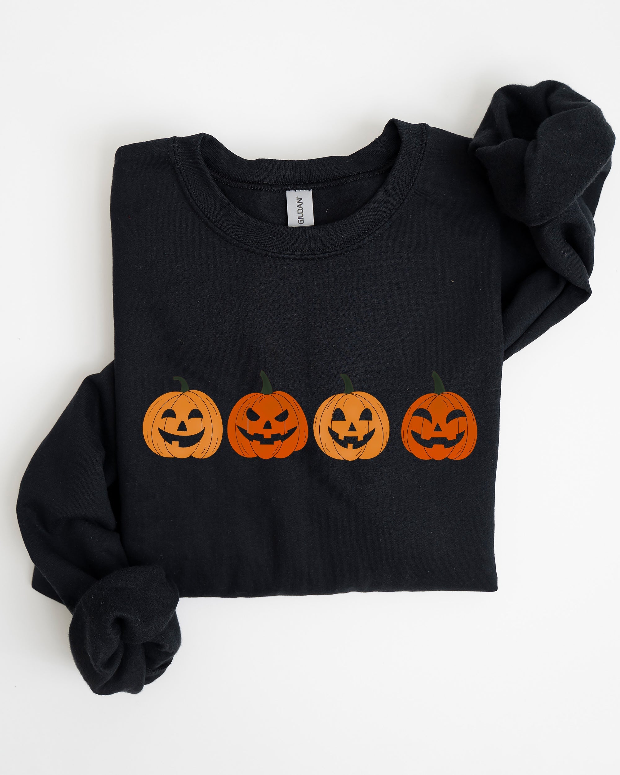 Cute Mini Pumpkins Jack-O-Lanterns Retro Halloween Fall Autumn Harvest Cozy Nostalgic Seasonal Sweatshirt