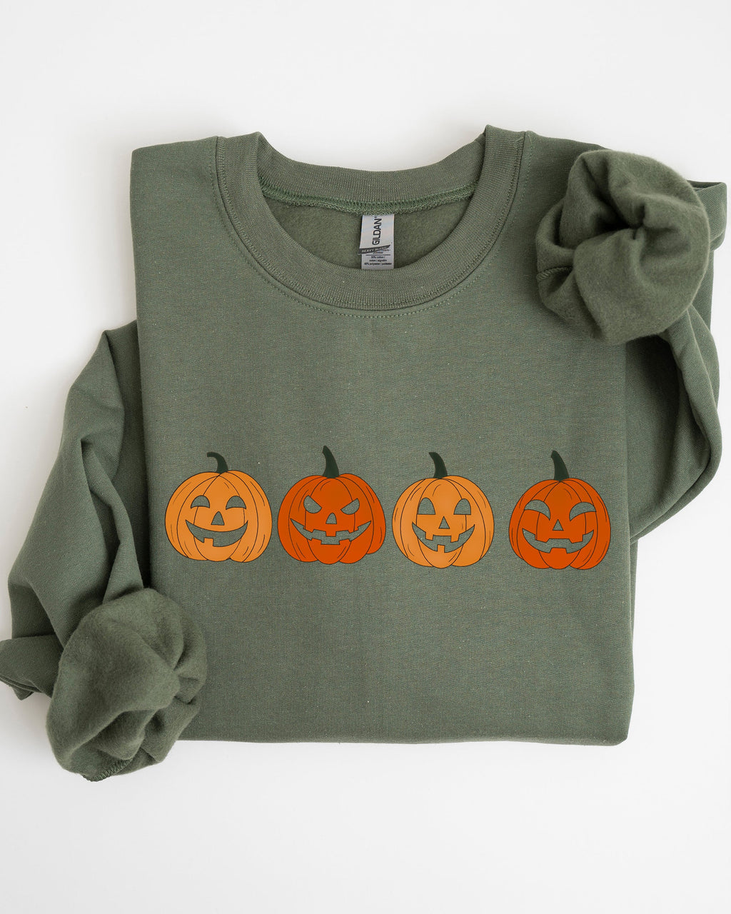 Cute Mini Pumpkins Jack-O-Lanterns Retro Halloween Fall Autumn Harvest Cozy Nostalgic Seasonal Sweatshirt