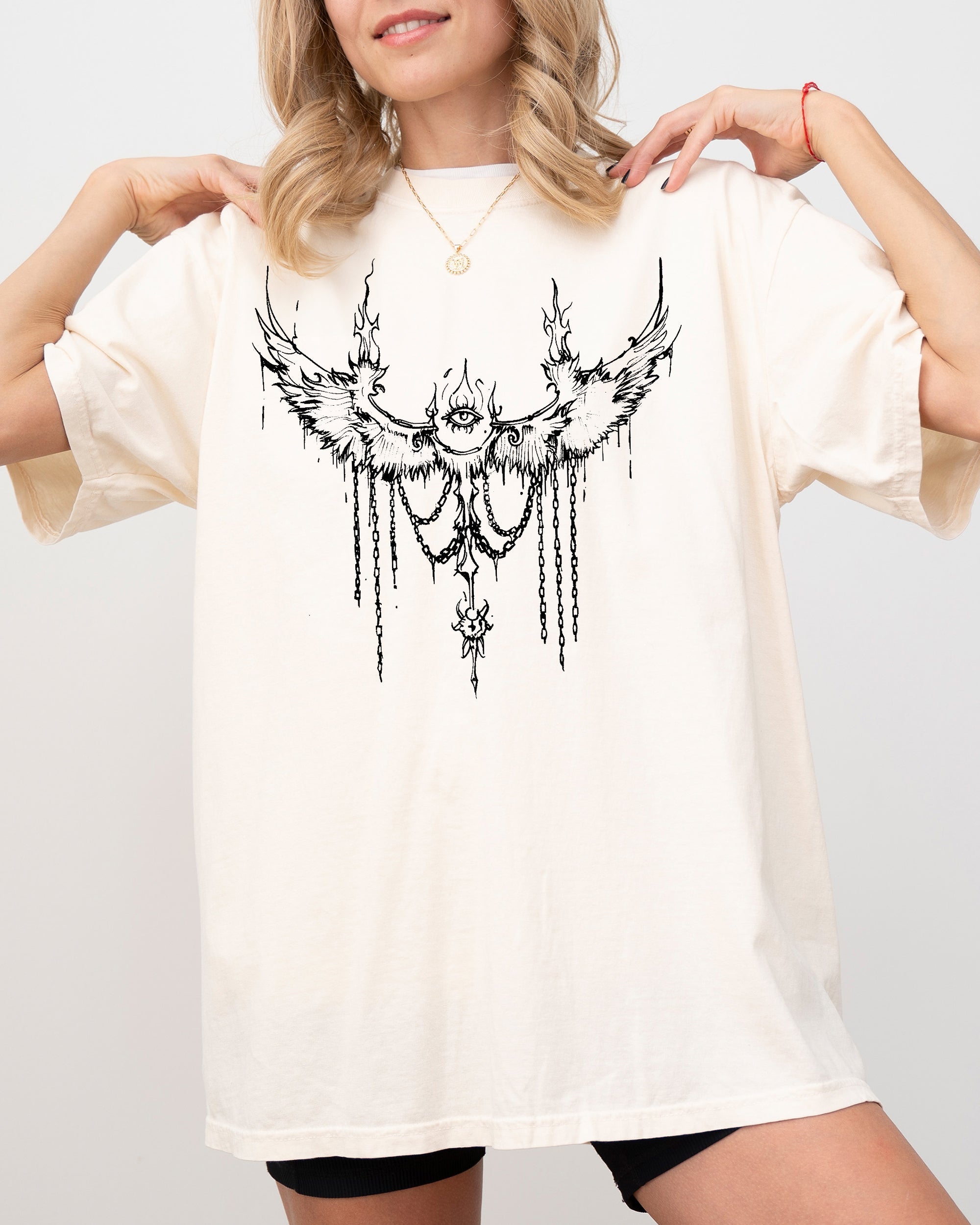 Cybersigilism Eye Wings Tribal Sigilism Magic Intricate Glyphs Comfort Colors Tee