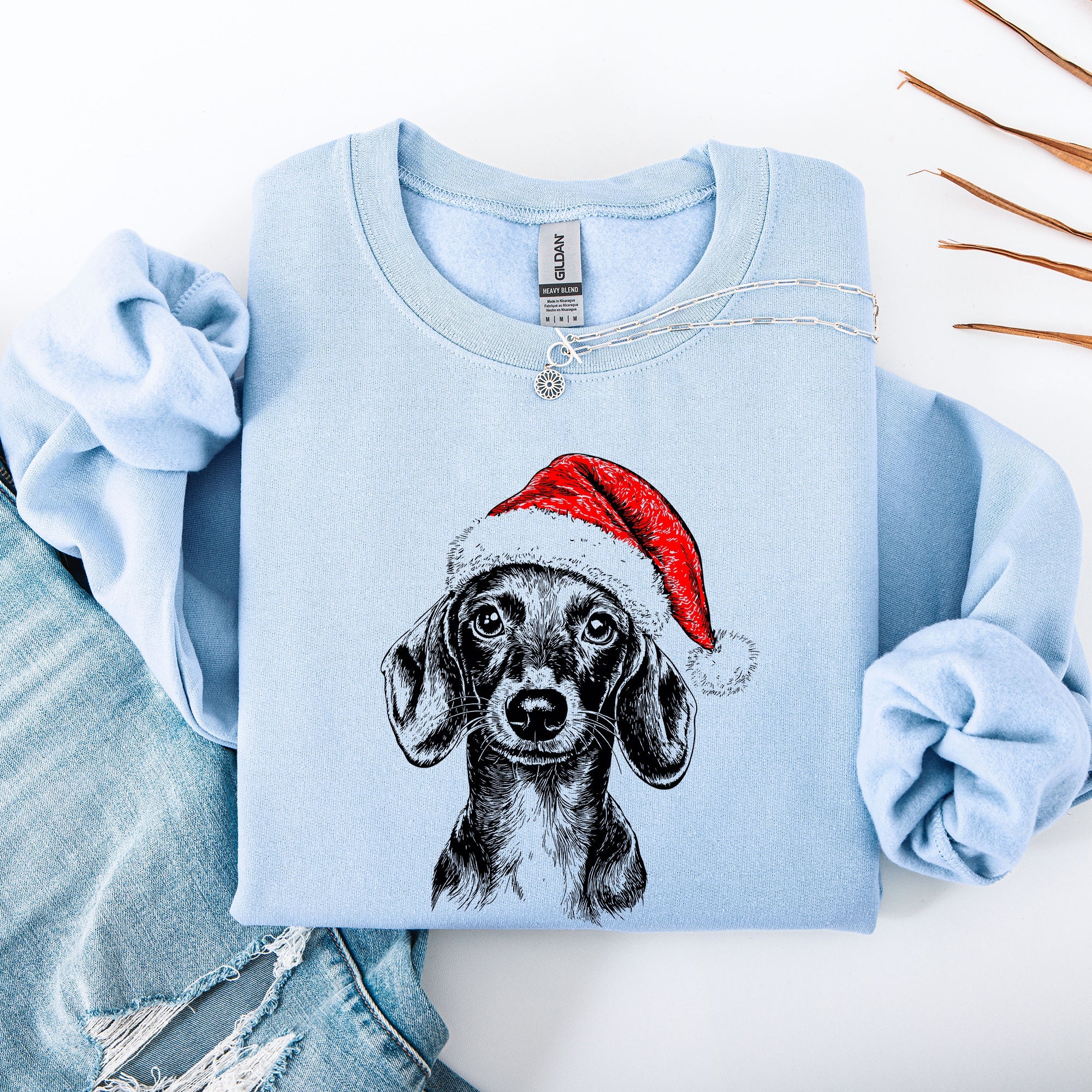Dachshund Santa Claus Christmas Dog Lover Seasonal Festive Cozy Furry Friend Sweatshirt